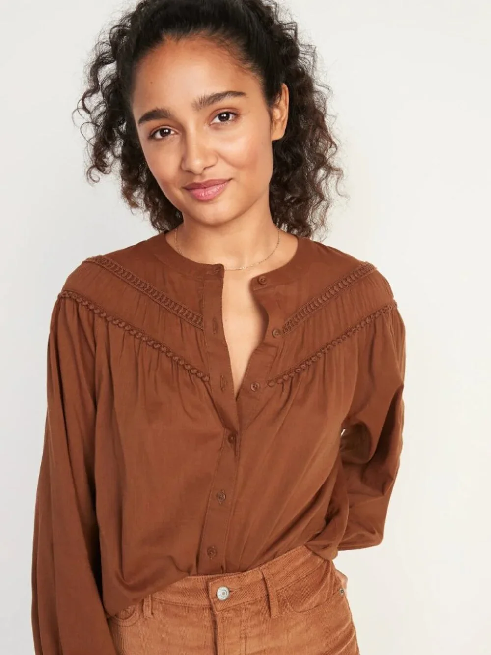 Old Navy // Brown Blouse (Size S) - Picture 5 of 6